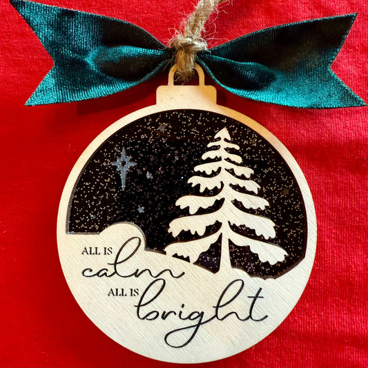 Bro Co. Christmas Market Ornament - All is Calm, All is Bright